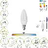 BOMBILLA LED VELA ROSCA E14. 4,5 WATT. EQUIVALE A 35 WATT. 470 LUMENES. LUZ NEUTRA (4000º K.)