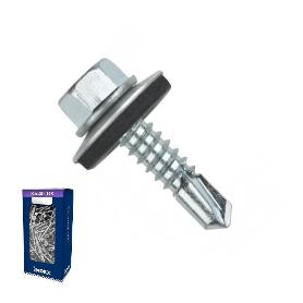 BOX TORNILLO BROCA DIN 7504-K CON ARANDELA P-16 CINCADO LARG.R/CHAPA 32MM Ø ROSCA CHAPA 5.5MM