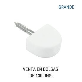 SOPORTE ESTANTE GRIS CON TORNILLO BLANCO (100U)