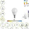 BOMBILLA LED ESFERICA ROSCA E14 4.5 WATT. EQUIVALE A 35 WATT. 470 LUMENES. LUZ NEUTRA (4000º K)