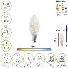 BOMBILLA LED FILAMENTO VELA TWIST. E14. 4,5 WATT. EQUIVALE A 35 WATT. 470 LUMENES. LUZ NEUTRA 4000º K.