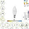 BOMBILLA LED FILAMENTO VELA ESMERILADA E14. 4,5 WATT. EQUIVALE A 35 WATT. 470 LUMENES. LUZ NEUTRA 4000º K.