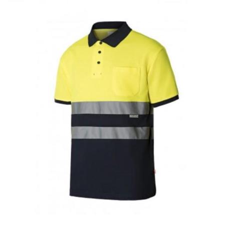 POLO ALTA VISIBILIDAD MANGA CORTA BICOLOR 55% ALGODON VARIOS COLORES TALLAS S-XXL TALLA M ALTA VISIBILID AMRILLO MA