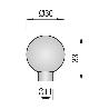 POMO BOLA ACERO INOXIDABLE TOUS Ø30MM