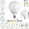 BOMBILLA LED GLOBO ROSCA E27. 16 WATT. EQUIVALE A 130 WATT. 1901 LUMENES. LUZ FRIA 6500º K.