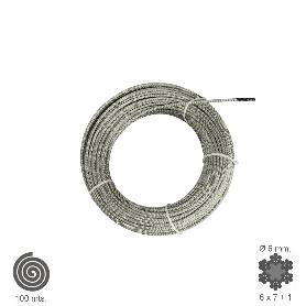 CABLE GALVANIZADO   6  MM. (ROLLO 100 METROS) NO ELEVACION