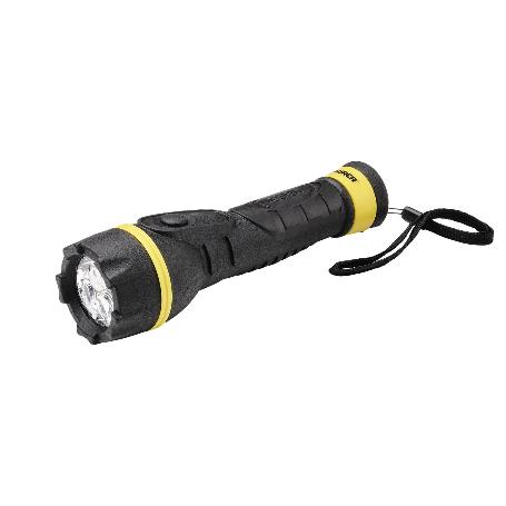 LINTERNA LED 1 WATT. CON GOMA ANTIDESLIZANTE PROTECCIÓN IP44. 55 LUMENES 2 BATERIAS AA (NO INCLUIDAS)