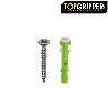 BLISTER TACOS TOPGRIPPER BIMATERIAL CON TORNILLOS Ø 6 MM. 30 PIEZAS TACO ANCLAJE UNIVERSAL, TACO HORMIGON, TACO PLA