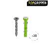 BLISTER TACOS TOPGRIPPER BIMATERIAL CON TORNILLOS Ø 8 MM. 20 PIEZAS TACO ANCLAJE UNIVERSAL, TACO HORMIGON, TACO PLA