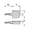 SOPORTE ESTANTE PQ CON TORNILLO BLANCO (100U)