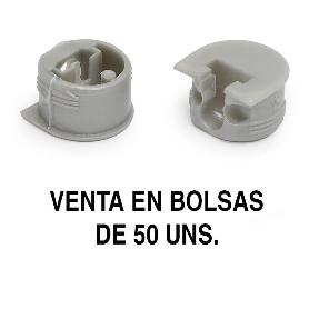 SOPORTE CAZOLETA LUNA GRIS PLATA (50U)