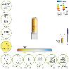 BOMBILLA LED ROSCA G9. 2.2 WATT. EQUIVALE A 15 WATT. 250 LUMENES. LUZ CALIDA (3000º K.)