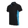 POLO MANGA CORTA BICOLOR DOLVI NEGRO CELESTE TALLA XL