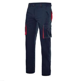 PANTALÓN BICOLOR STRETCH NEGRO-ROJO TALLAJE TALLA 40