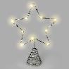 GUIRNALDA ADORNO LUCES NAVIDAD ESTRELLA ARBOL NAVIDAD LUZ BLANCO CALIDO 10 LEDS. USO INTERNO PROTECCIÓN IP20. 2 BAT