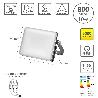 FOCO LED PLANO POTENCIA 10 WATT. 800 LUMENES. LUZ CALIDA 3000ºK PROTECCIÓN IP65. CUERPO ALUMINIO. FOCO EXTERIORES /