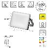 FOCO LED PLANO POTENCIA 20 WATT. 1600 LUMENES. LUZ CALIDA 3000ºK PROTECCIÓN IP65. CUERPO ALUMINIO. FOCO EXTERIORES 