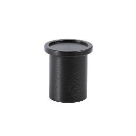 POMO ALUMINIO MODELO ROUND Ø25 ACABADO NEGRO CEPILLAD