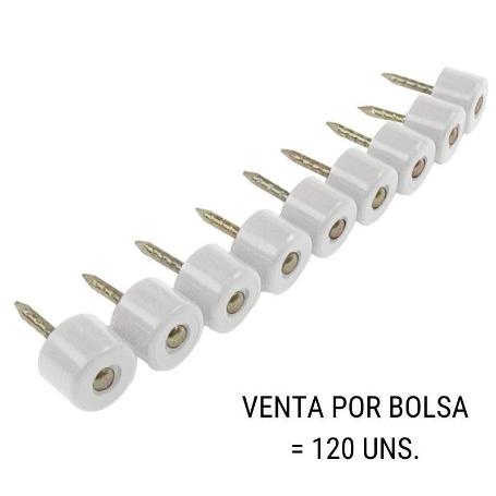 SOPORTE CILÍNDRICO MAQ. CON CLAVO BLANCO (120U) SOPORTE ESTANTE PARA MAQUINA.