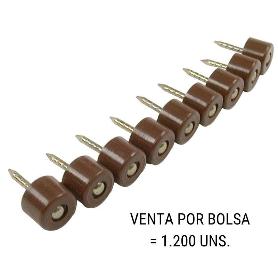 SOPORTE CILÍNDRICO MAQ. CON CLAVO MARRON (1.200U) SOPORTE ESTANTE PARA MAQUINA.