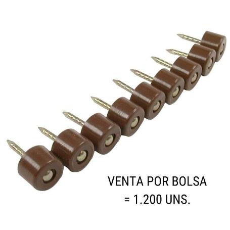 SOPORTE CILÍNDRICO MAQ. CON CLAVO MARRON (1.200U) SOPORTE ESTANTE PARA MAQUINA.