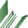 BRIDA NYLON 100%. COLOR VERDE 2,5 X 100 MM. BOLSA 100 UNIDADES. ABRAZADERA PLASTICO, ORGANIZADOR CABLES, ALTA RESIS