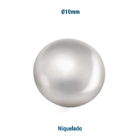 TACHUELA LISA HIERRO Ø10 ACABADO NIQUEL (CAJA 1000)