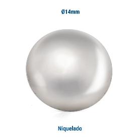 TACHUELA LISA HIERRO Ø14 ACABADO NIQUEL (CAJA 5000)