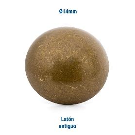 TACHUELA LISA HIERRO Ø14 ACABADO LATON ANTIGUO (CAJA 5000)