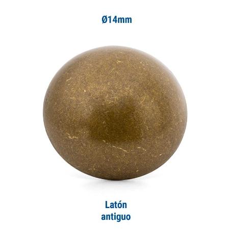 TACHUELA LISA HIERRO Ø14 ACABADO LATON ANTIGUO (CAJA 5000)