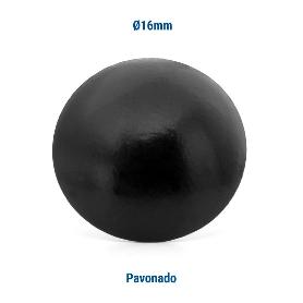 TACHUELA LISA HIERRO Ø16 ACABADO PAVONADO (CAJA 100)