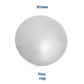 TACHUELA LISA HIERRO Ø16 ACABADO PLATA VIEJA (CAJA 5000)