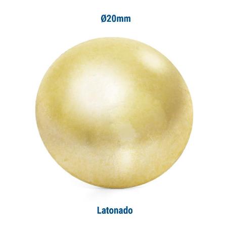 TACHUELA LISA HIERRO Ø20 ACABADO LATONADO (CAJA 100)