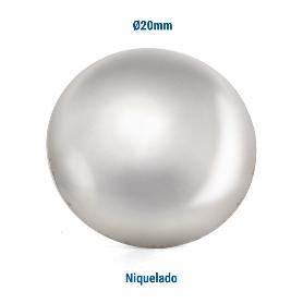 TACHUELA LISA HIERRO Ø20 ACABADO NIQUEL (CAJA 100)