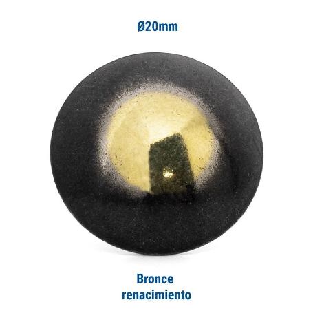 TACHUELA LISA HIERRO Ø20 ACABADO BRONCE RENACIM (CAJA 3000)