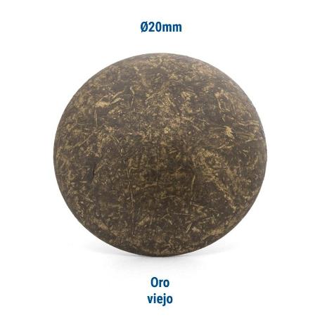 TACHUELA LISA HIERRO Ø20 ACABADO ORO VIEJO (CAJA 100)