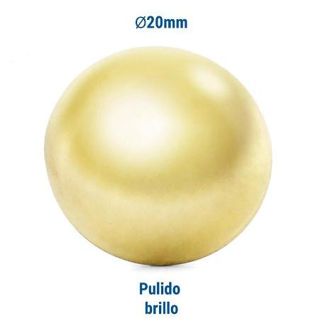 TACHUELA LISA HIERRO Ø20 MARCA Q&Q DIAM.TACH 20MM ACABADO LATONADO (CAJA 100)