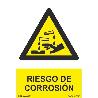 SEÑAL PELIGRO RIESGO DE CORROSION PVC RD30003