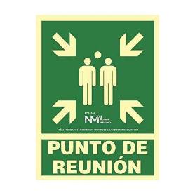 SEÑAL PUNTO DE REUNION PVC 0,7MM CLASE B 450X600MM