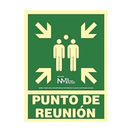 SEÑAL PUNTO DE REUNION PVC 0,7MM CLASE B 450X600MM