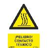 SEÑAL PELIGRO CONTACTO TERMICO 300X400MM RD21070