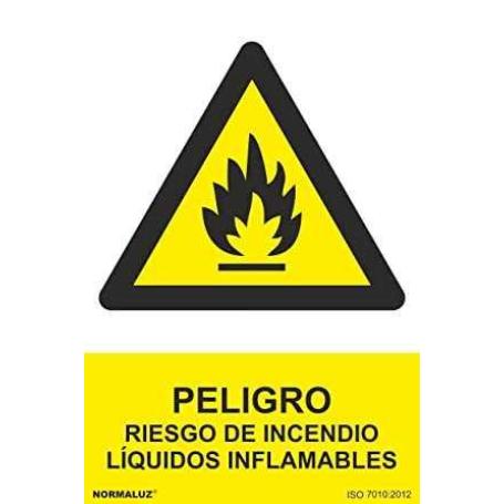 SEÑAL PELIGRO DE INCENDIO LIQUIDO INFLAMAB RD31018