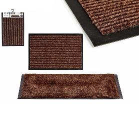 FELPUDO PVC TEXTIL MARRON 60X40 CM