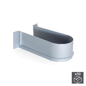 EMUCA LOTE DE 10 SALVA SIFONES PARA CAJÓN DE BAÑO, CURVO, PLÁSTICO, GRIS