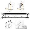 EMUCA LOTE DE 10 CAJONES DE COCINA ULTRABOX, ALTURA 118MM, PROFUNDIDAD 450MM, ACERO, GRIS METALIZADO