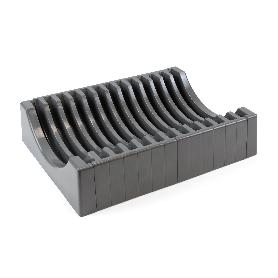  KIT DE ORGANIZADORES DE PLATOS PARA MUEBLES, CON CAPACIDAD PARA 13 PLATOS, PLÁSTICO, GRIS ANTRACITA