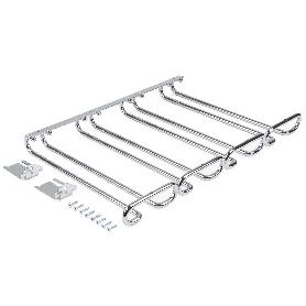 EMUCA SOPORTE PARA COPAS PARA MUEBLES DE 4 LÍNEAS, LONGITUD 280MM, ACERO, CROMADO