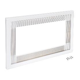 EMUCA MARCO PARA MICROONDAS, PARA ENCASTRAR EN MUEBLE DE COCINA, MÓDULO 600MM, 600X400MM, PLÁSTICO, BLANCO