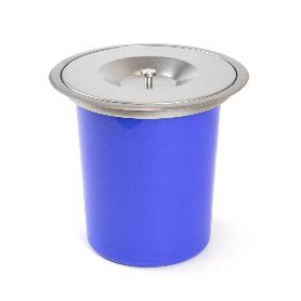  CUBO DE BASURA EMPOTRABLE PARA ENCIMERA DE COCINA RECYCLE, 1 VASO EXTRAÍBLE DE 5 LITROS, ACERO INOXIDABLE Y PLÁSTI