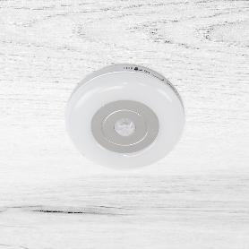  LUMINARIA LED CRATER RECARGABLE POR USB CON SENSOR DE MOVIMIENTO, LUZ BLANCA NATURAL 4.000K, PLÁSTICO, GRIS METALI